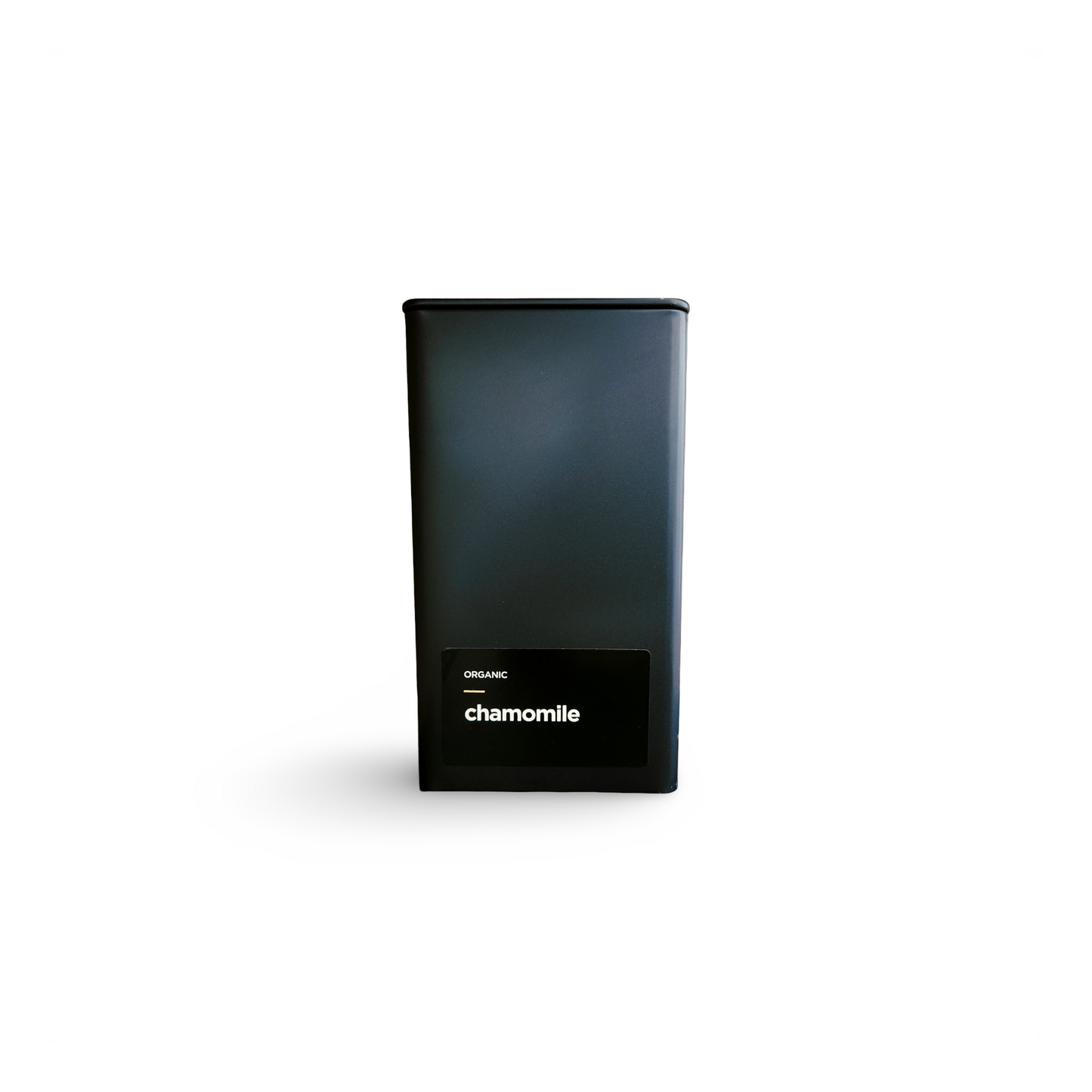 Monimo Chamomile – premium herbal tea hand-packed in Australia in reusable large-size black tin.