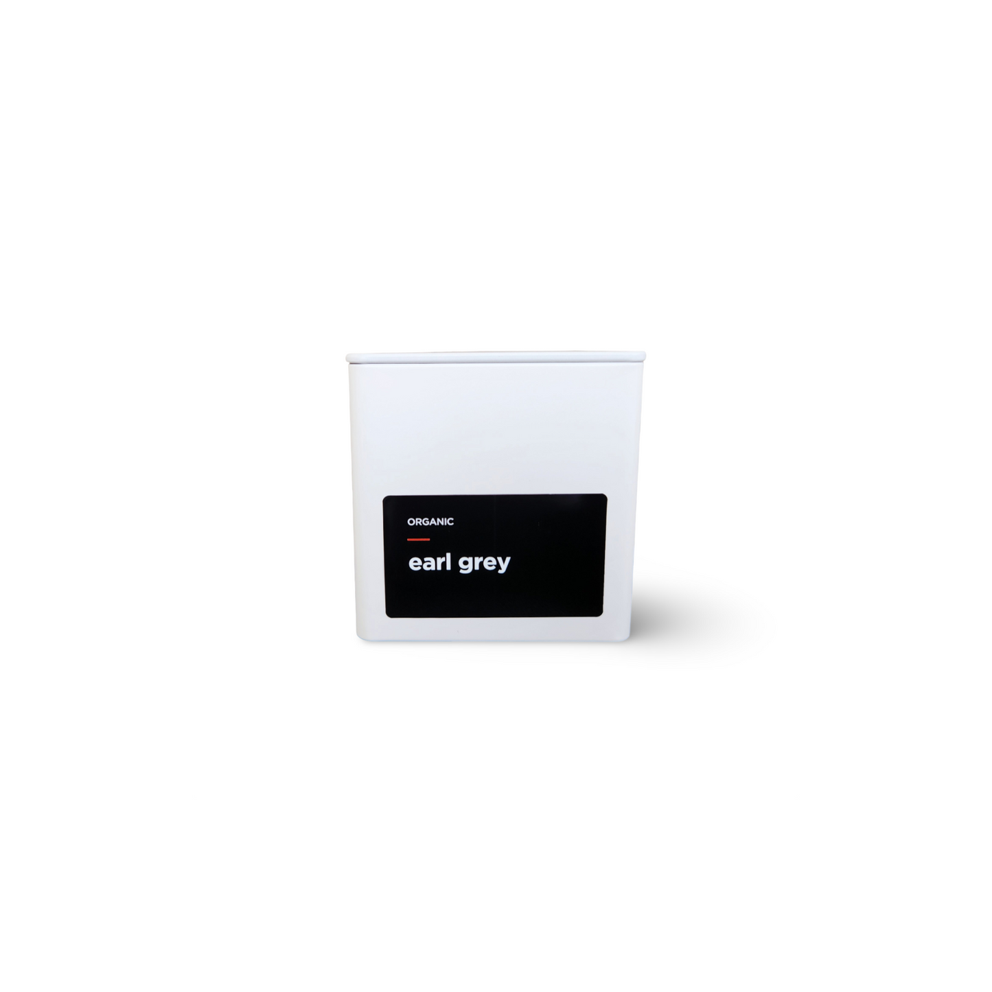 Monimo earl grey – premium black tea hand-packed in Australia in reusable medium-size white tin.