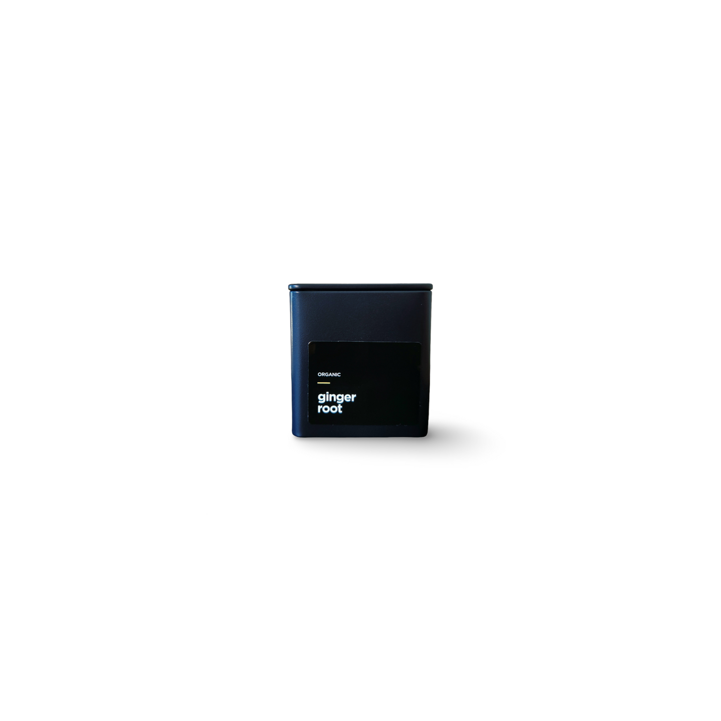 Monimo Ginger Root – premium herbal tea hand-packed in Australia in reusable small-size black tin.