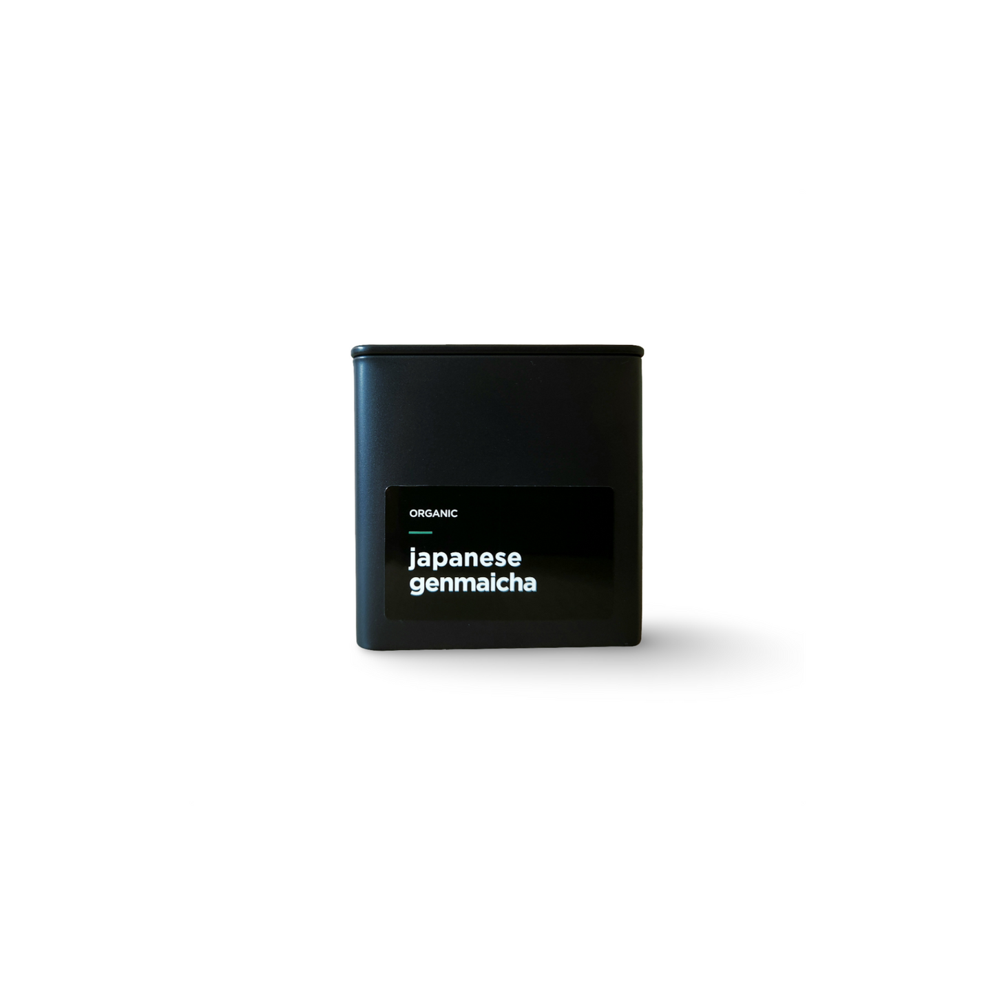 Monimo Japanese Genmaicha – premium green tea hand-packed in Australia in reusable medium-size black tin.