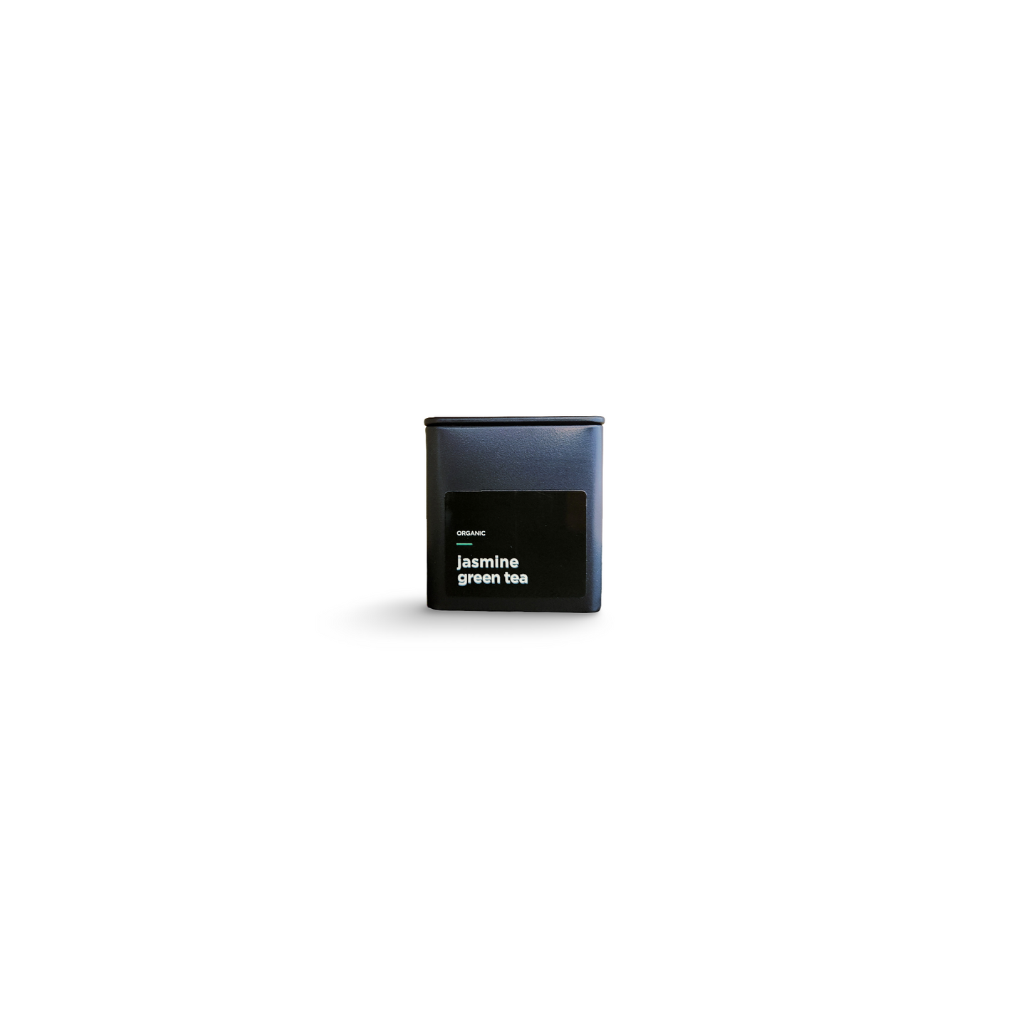 Monimo Jasmine Green – premium green tea hand-packed in Australia in reusable small-size black tin.