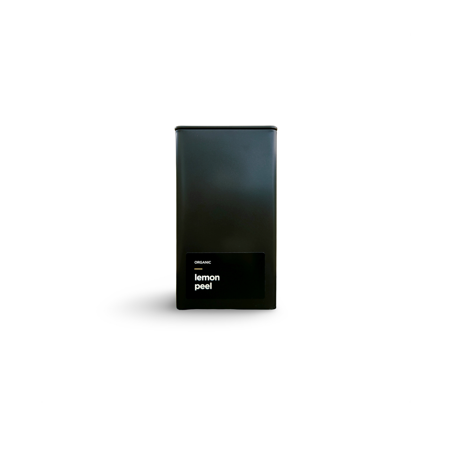 Monimo Lemon Peel tea – premium herbal tea hand-packed in Australia in reusable large-size black tin.