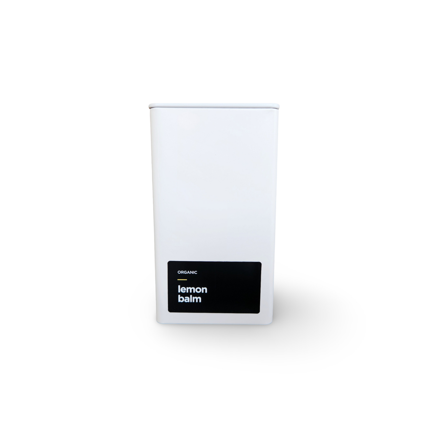 Monimo Lemon Balm – premium herbal tea hand-packed in Australia in reusable large-size white tin.