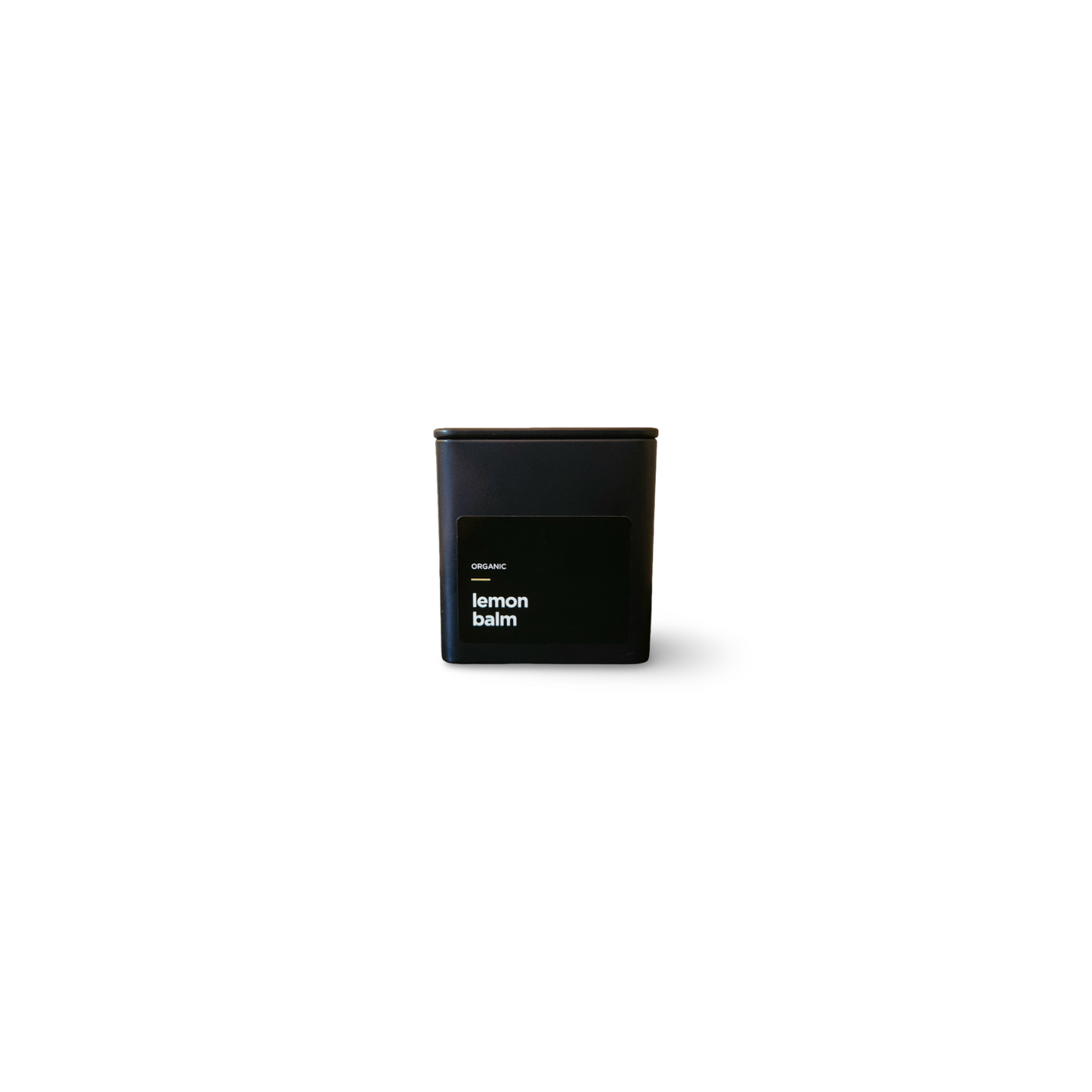 Monimo Lemon Balm – premium herbal tea hand-packed in Australia in reusable small-size black tin.