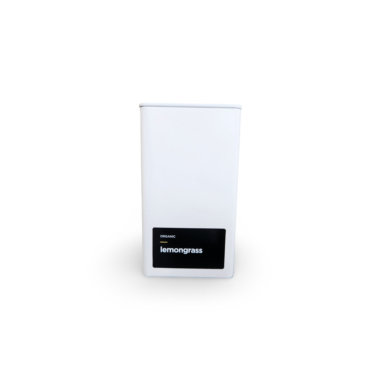 Monimo lemongrass – premium herbal tea hand-packed in Australia in reusable large-size white tin.