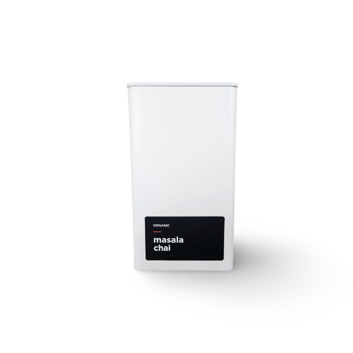 Monimo Masala Chai – premium black tea hand-packed in Australia in reusable large-size white tin.