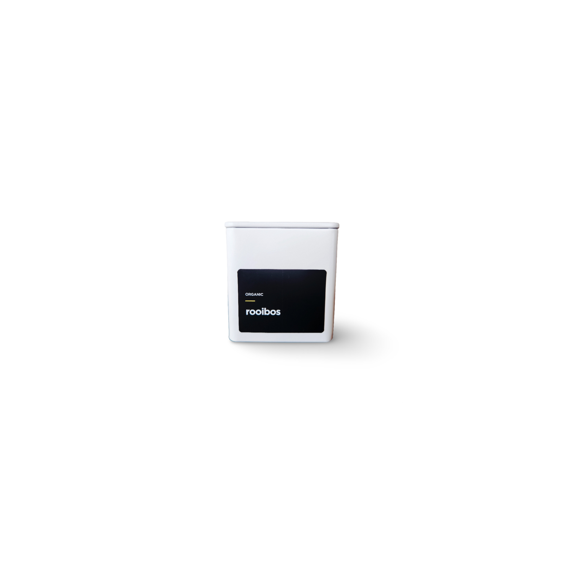Monimo Rooibos – premium tea hand-packed in Australia in reusable small-size white tin.