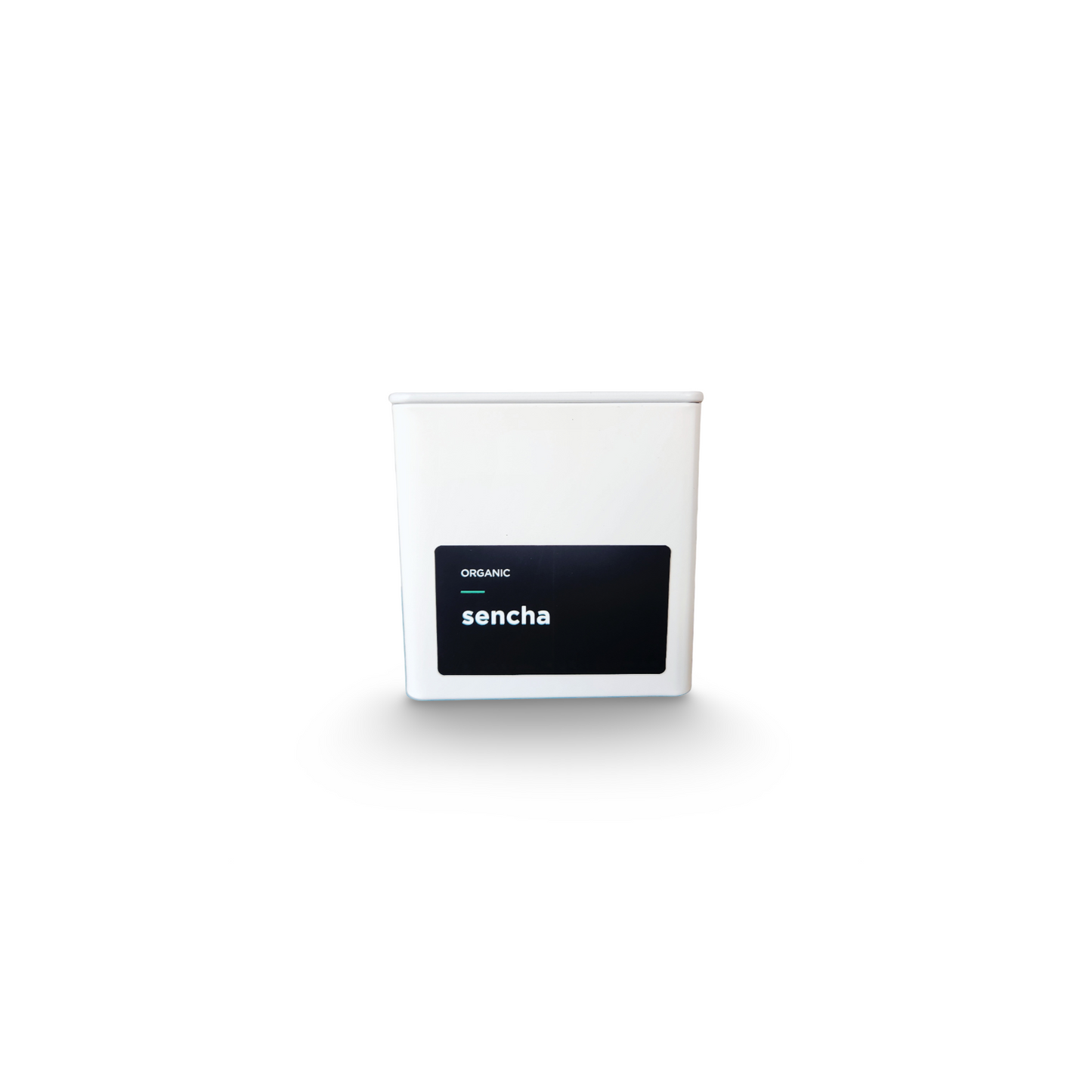 Monimo Sencha – premium green tea hand-packed in Australia in reusable medium-size white tin.